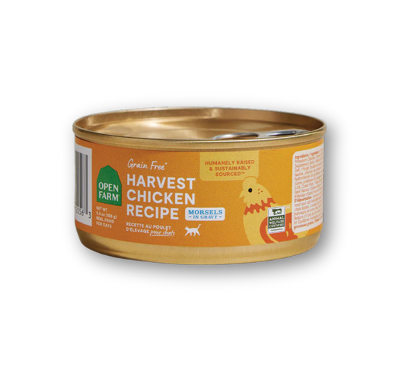 OPEN FARM Hearty Morsels Harvest Chicken Cat Food 5.3 OZ CASE/12