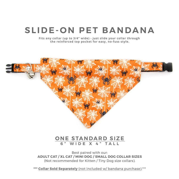 MADE BY CELO Spooky Spiderwebs Bandana for Cats