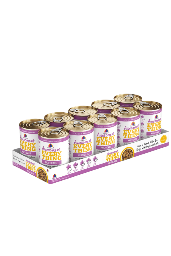 WERUVA Awesome Everything Chicken Breast & Red Rice Recipe with Pumpkin in Broth Canned Dog Food CASE 10/14OZ
