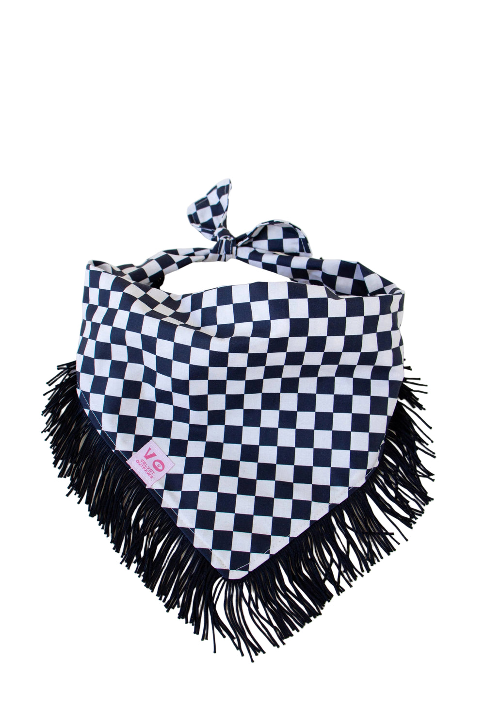 VELVET OUTPAW Checkered Fringe Bandana