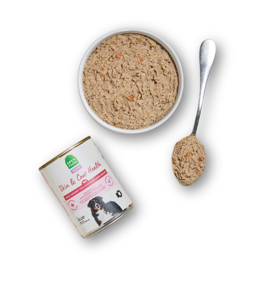 OPEN FARM Skin & Coat Pollock & Salmon Pate Dog Food 12.5 OZ CASE/12