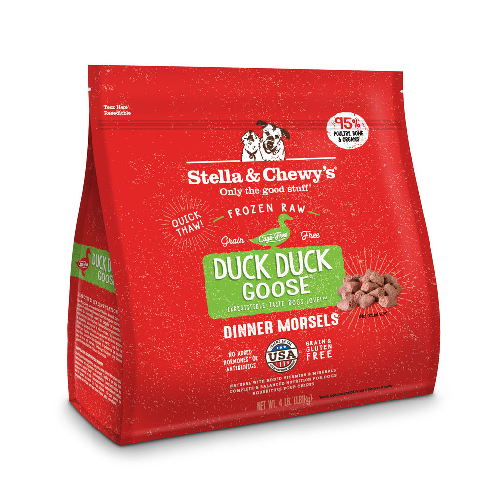STELLA & CHEWY'S Frozen Dog Food Dinner Morsels Duck Duck Goose