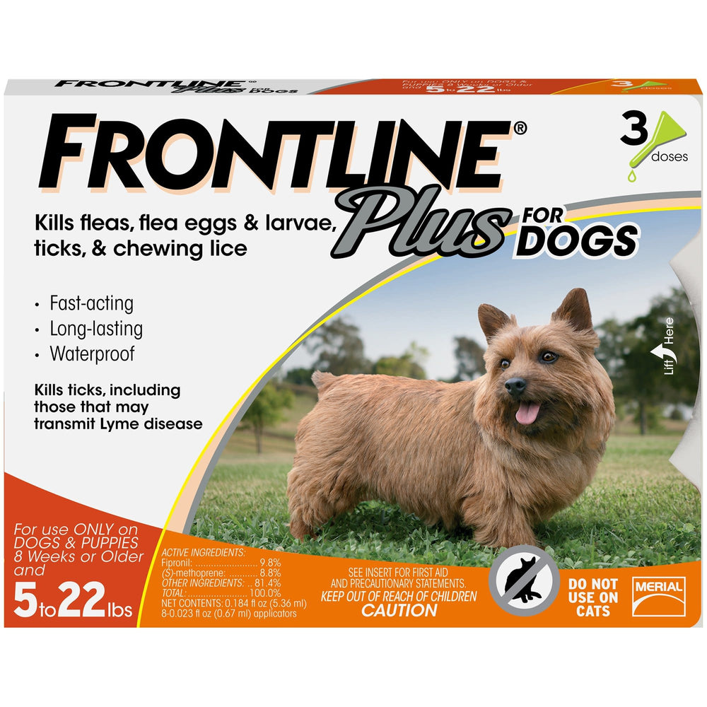 FRONTLINE PLUS for Dogs 5-22lb 3pk