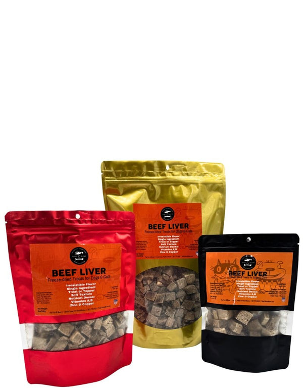 FISH & BONE Freeze-dried Beef Liver Treats