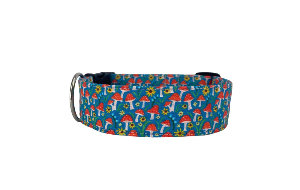 DUKE & FOX Vintage Mushroom Dog Collar