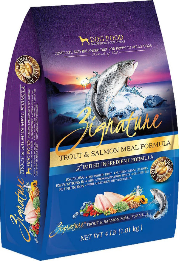 ZIGNATURE Wild Trout & Salmon LID Grain-Free & Potato-Free Dry Dog Food