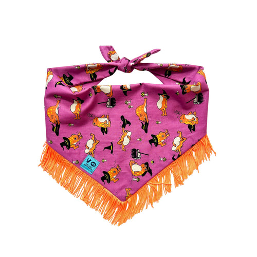 Velvet Outpaws Halloween Frogs Fringe Bandana