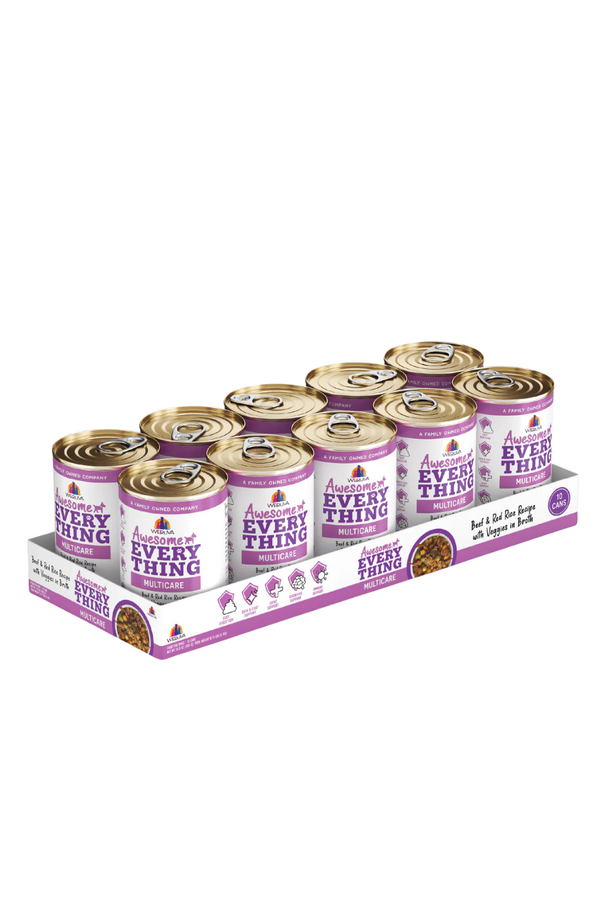 WERUVA Awesome Everything Beef & Red Rice Recipe with Veggies in Broth Canned Dog Food CASE 10/14OZ