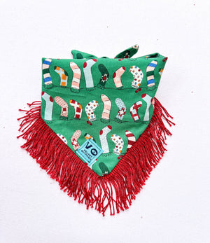 VELVET OUTPAW Holiday Stockings Dog Bandana