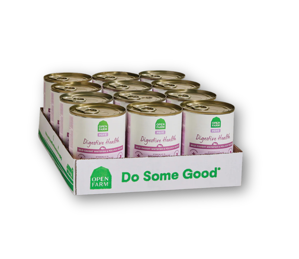 OPEN FARM Digestive Health Pollock & Whitefish Pate Dog Food 12.5 OZ CASE/12