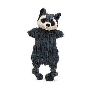 HUGGLEHOUNDS Dog Toy Flatties Reggie Raccoon