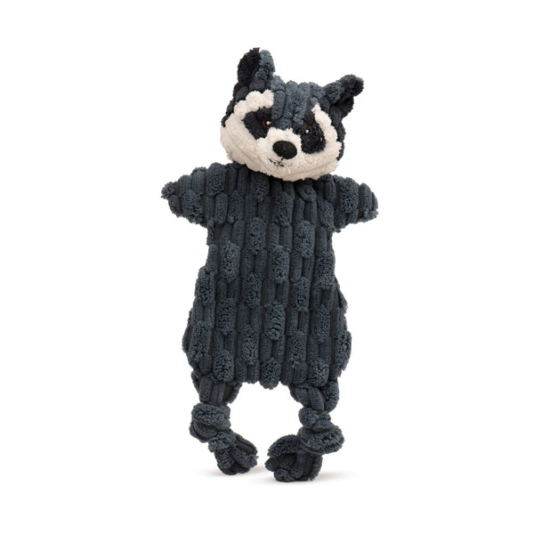 HUGGLEHOUNDS Dog Toy Flatties Reggie Raccoon