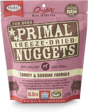PRIMAL Turkey & Sardine Freezedried Dog Food