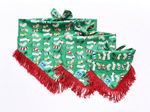 VELVET OUTPAW Holiday Stockings Dog Bandana