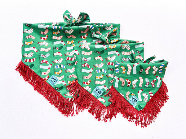 VELVET OUTPAW Holiday Stockings Dog Bandana