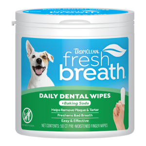 TROPICLEAN  Dog & Cat Finger Dental Wipes 50CT