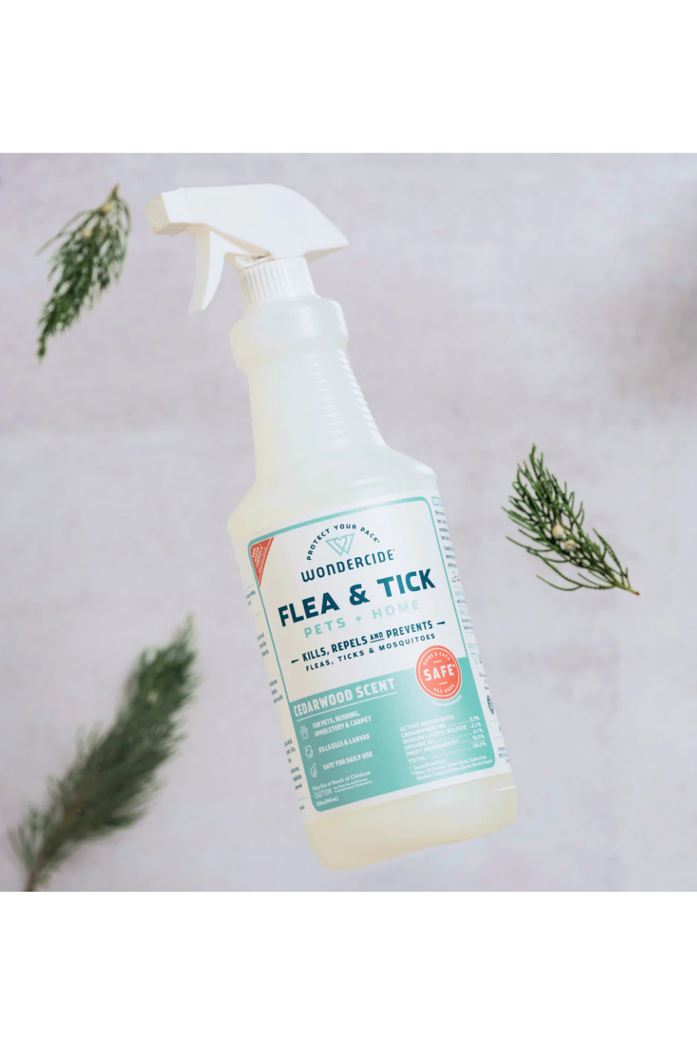 WONDERCIDE Flea and Tick Spray Pets + Home Cedar