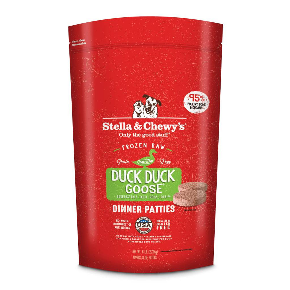STELLA & CHEWY'S Frozen Dog Food Dinner Patties Duck Duck Goose