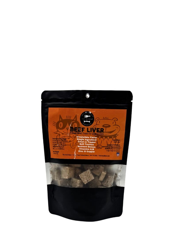FISH & BONE Freeze-dried Beef Liver Treats