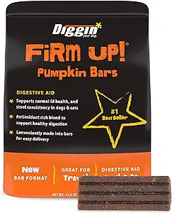 DIGGIN YOUR DOG Firm Up Pumpkin Bar 2.1OZ 5PK