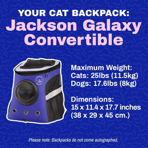 TRAVEL CAT Jackson Galaxy Convertible Cat Backpack Carrier