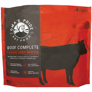 OMA'S PRIDE Frozen Dog Food Woof Complete Beef