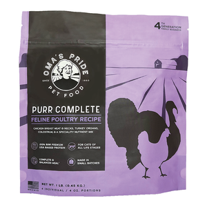 OMA'S PRIDE Frozen Cat Food Purr Complete Poultry