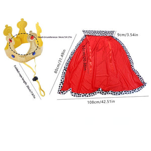 King Robe & Crown Dog Costume