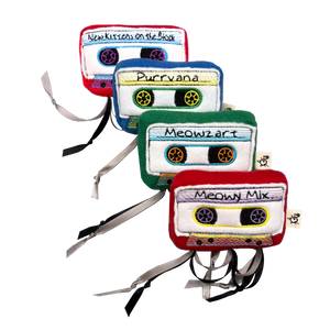CROCHET KITTY Catnip Cassette Tape Cat Toy