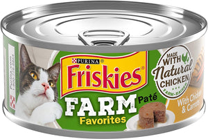 FRISKIES Farm Favorites Chicken Pate Wet Cat Food Case 24/5.5oz