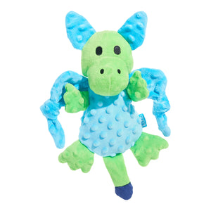 BARK Humbert The Dragon Blue Green Plush Dog Toy