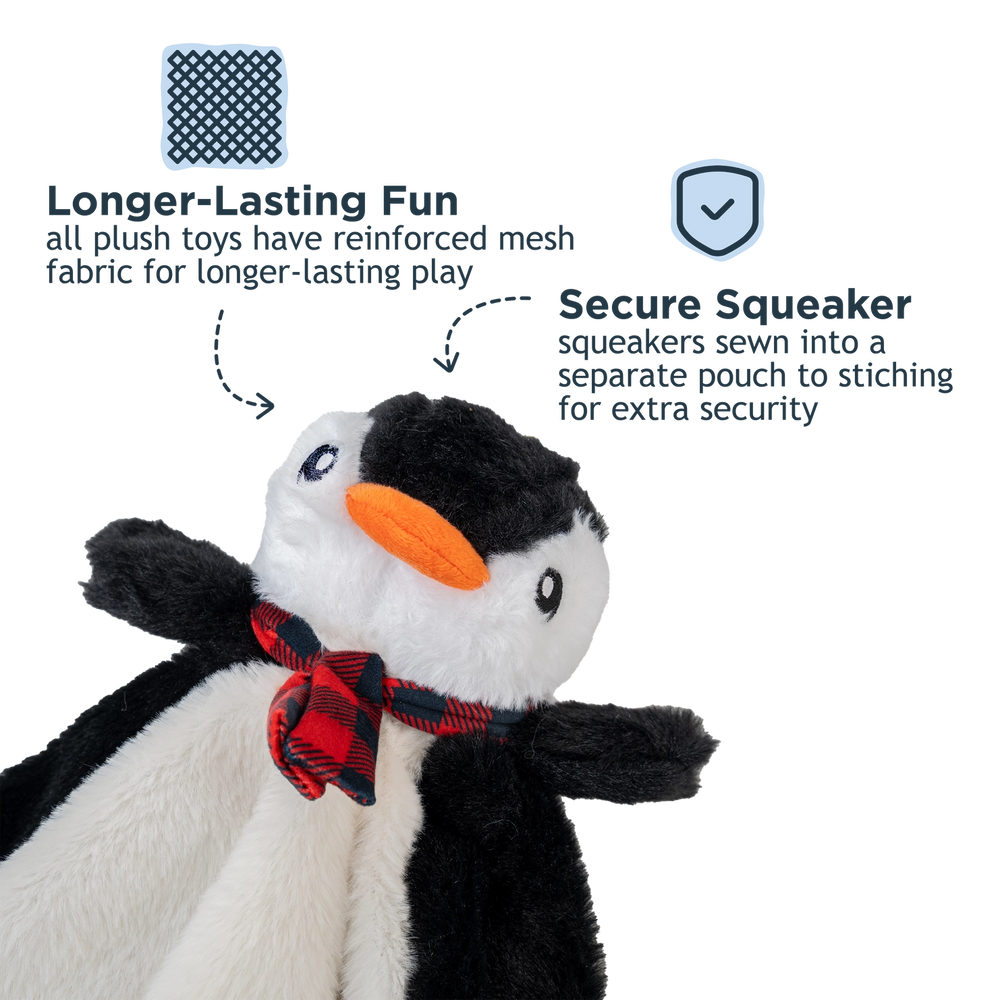 TALL TAILS Penguin Comfort Blanket Dog Toy