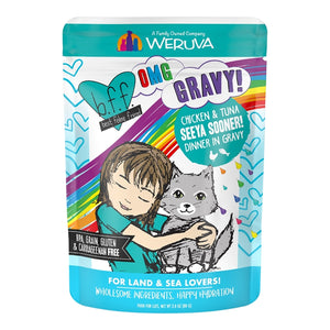 BFF OMG Chicken & Tuna Seeya Sooner Cat Food Pouch Case 12/2.8 oz