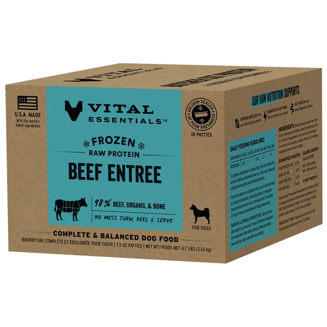 VITAL ESSENTIALS Frozen Raw Beef Dog Food