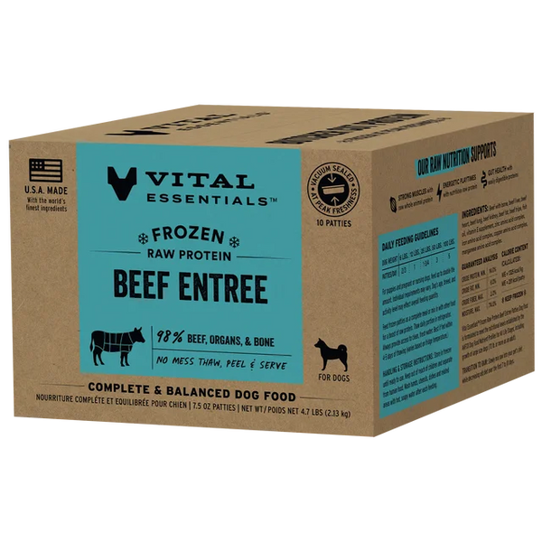 VITAL ESSENTIALS Frozen Raw Beef Dog Food