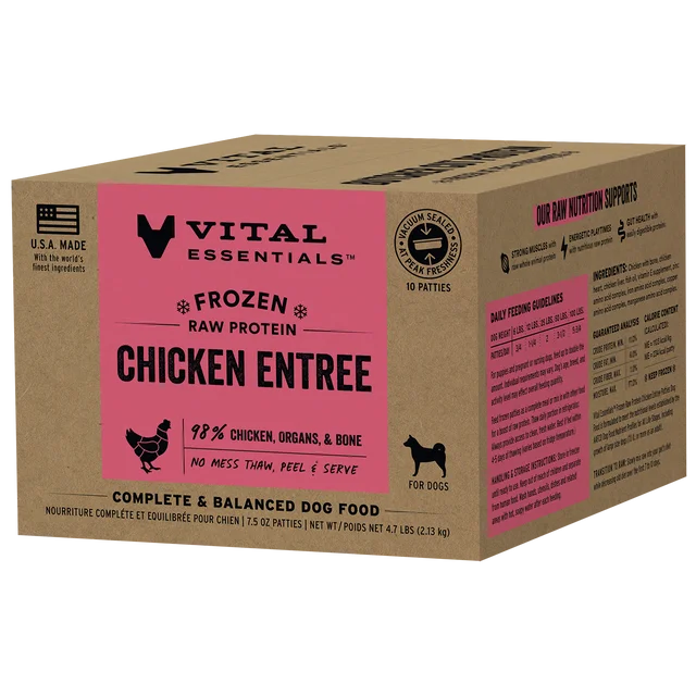 VITAL ESSENTIALS Frozen Raw Chicken Dog Food