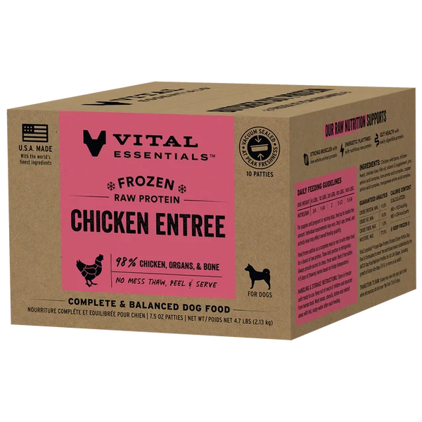 VITAL ESSENTIALS Frozen Raw Chicken Dog Food
