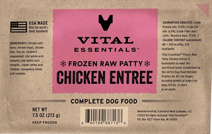 VITAL ESSENTIALS Frozen Raw Chicken Dog Food