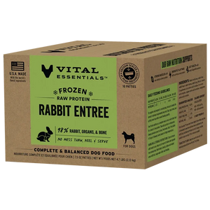 VITAL ESSENTIALS Frozen Raw Rabbit Dog Food 4.7 LB