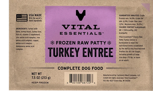 VITAL ESSENTIALS Frozen Raw Turkey Dog Food