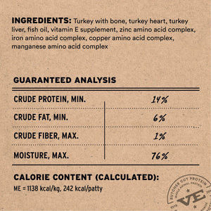 VITAL ESSENTIALS Frozen Raw Turkey Dog Food