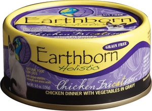 EARTHBORN HOLISTIC Chicken Fricatssee Grain-Free Canned Cat Food Case 24/5.5oz