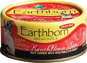 EARTHBORN HOLISTIC Ranch House Stew Grain-Free Canned Cat Food Case 24/5.5oz
