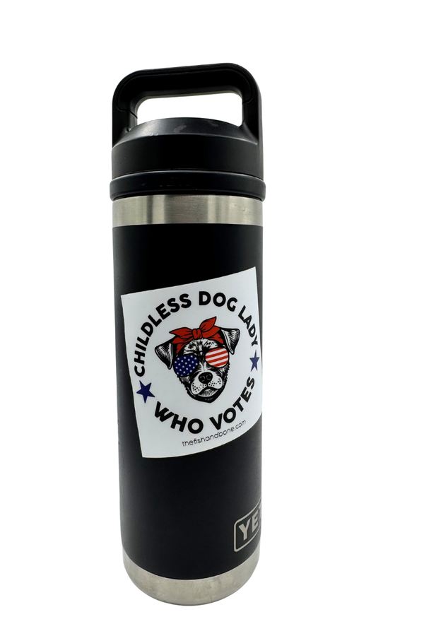 FISH & BONE Childless Dog Lady Who Votes Sticker