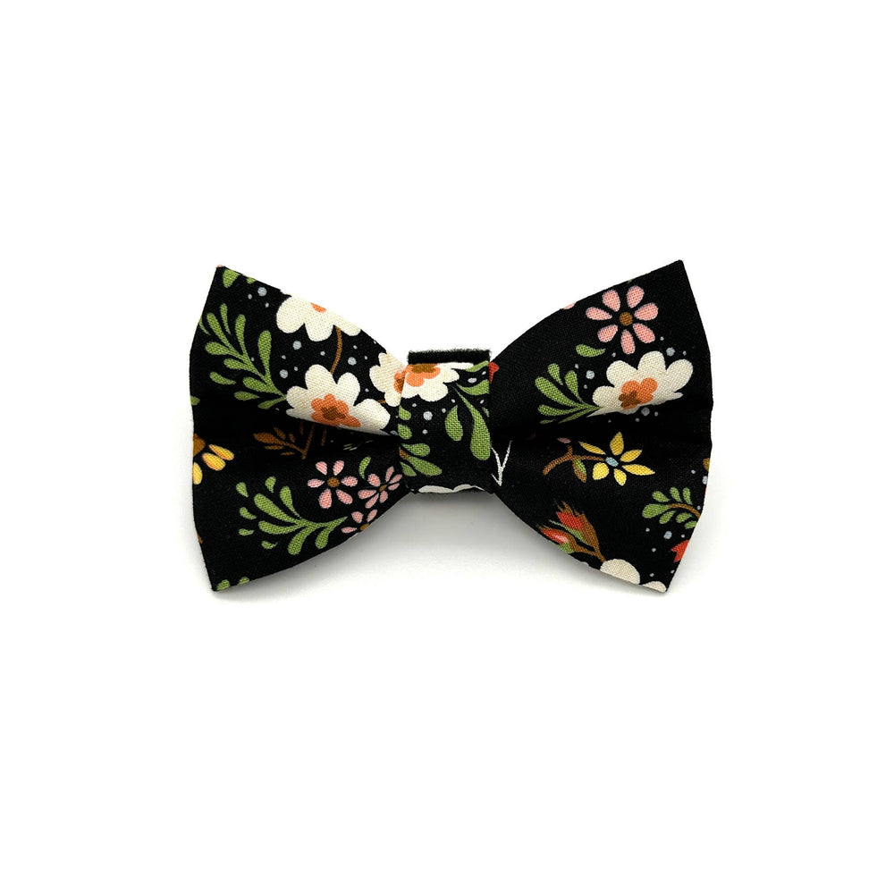 WINTHROP Black Floral Dog Bow Tie