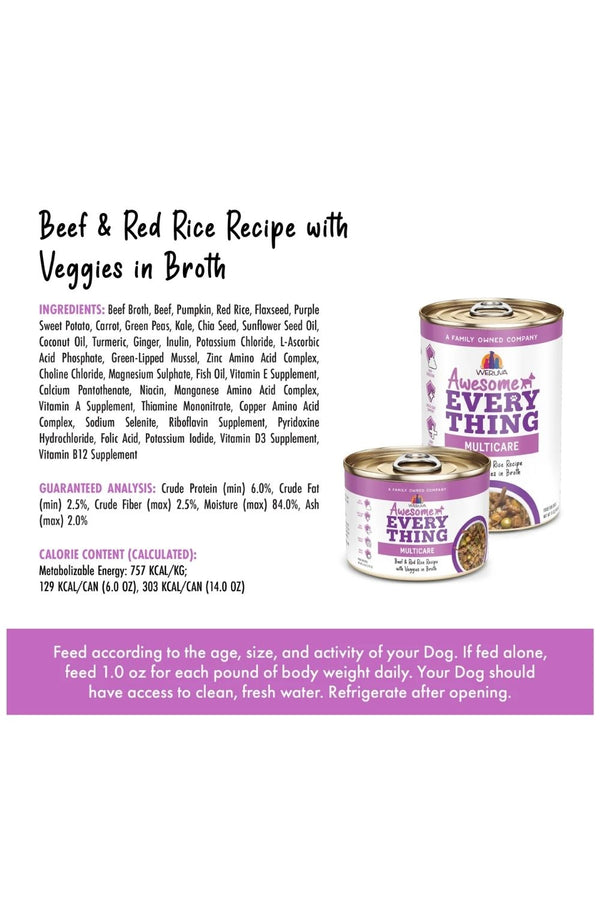 WERUVA Awesome Everything Beef & Red Rice Recipe with Veggies in Broth
