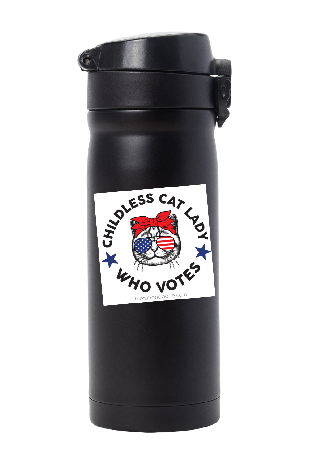 FISH & BONE Childless Cat Lady Who Votes Sticker