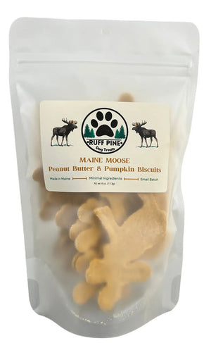 RUFF PINE Maine Moose Peanut Butter & Pumpkin Biscuits