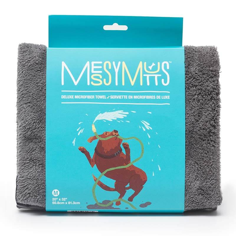 MESSY MUTTS Microfiber Towel Gray