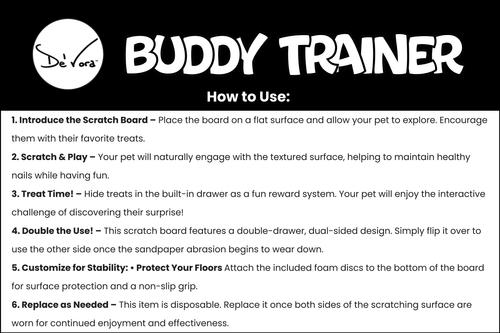 DE 'VORA Buddy Trainer Dog Nail File & Scratch Board